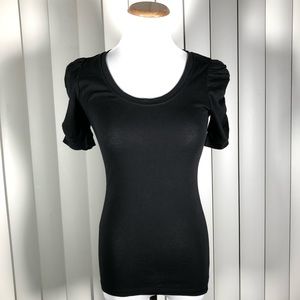 DONATED Super cute black ruffle sleeve tee/blouse